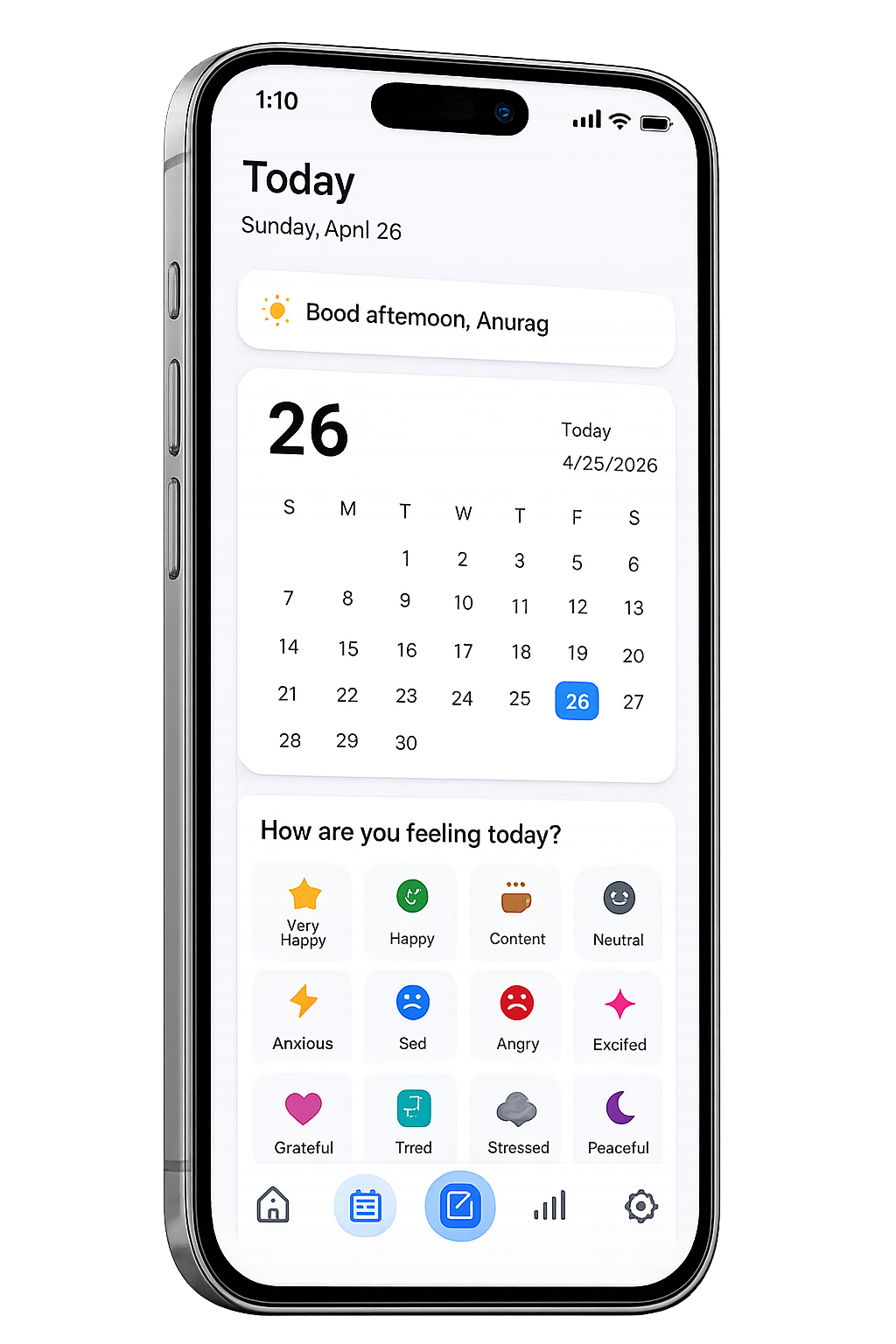 Home dashboard